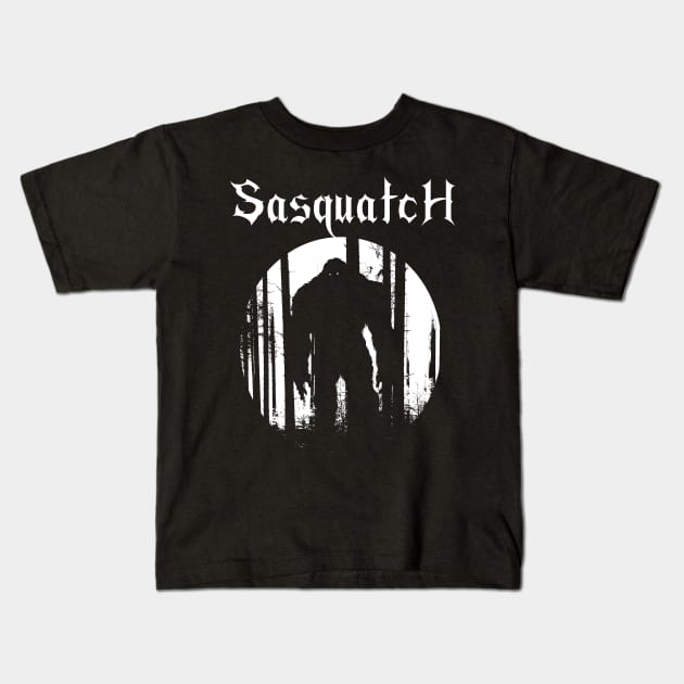 Sasquatch Kids T-Shirt by Mr. Grimskar's Art